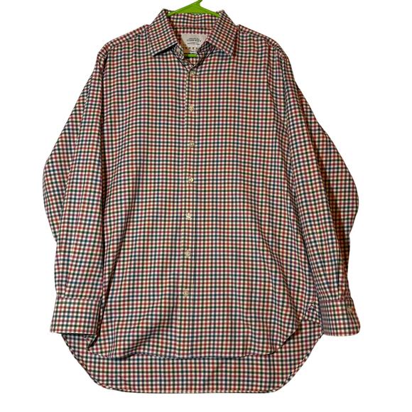 Charles Tyrwhitt Multicolored Check Button Long Sleeve Men's Size 16.5/35 Shirt - Picture 1 of 6